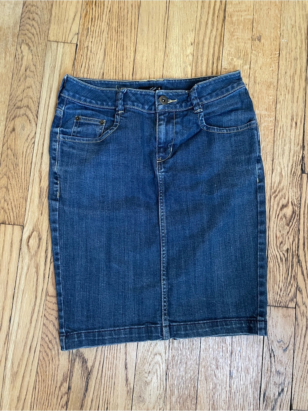 H&M Dark Blue Denim Pencil Skirt